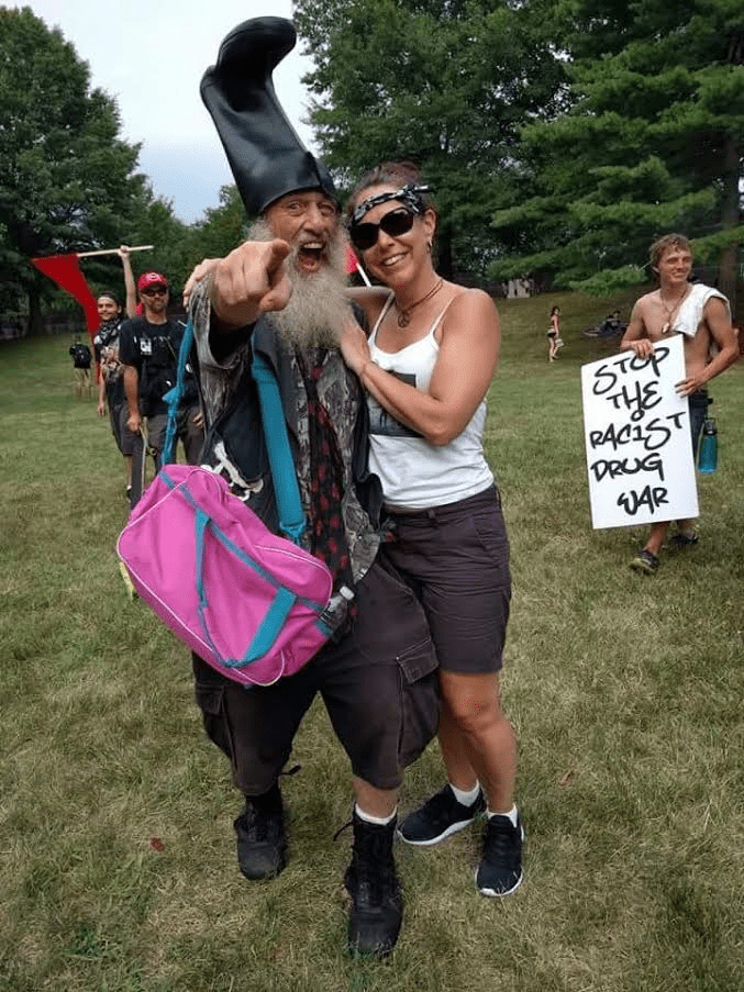 The author with The People's Candidate, Vermin Supreme